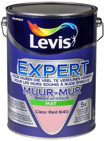 Levis - Expert Muur Binnen Mix - Clear Red B40 - Mengverf - 5 L