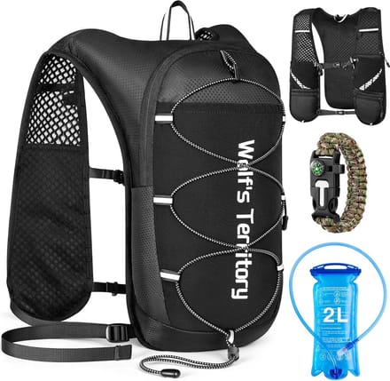 Ultralicht ademend hardloopvest met drinkzak en sportarmband