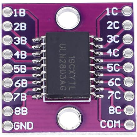 2 stuks Darlington Transistor Arrays Module ULN2803A Industrieel Elektrisch Accessoire Paars 50V