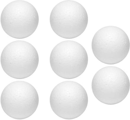 Piepschuim vormen - bal - 8x - D8 cm - styropor hobby / DIY vorm - basis knutselfiguren