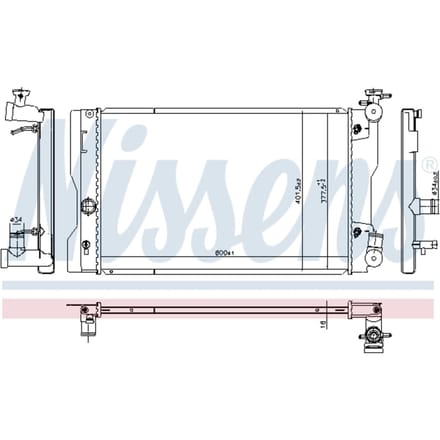 Radiator, motorkoeling NISSENS 606788