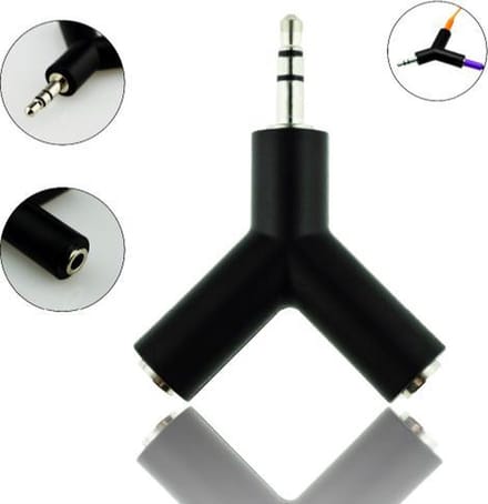 Mini Audio Splitter | 3.5mm | Zwart