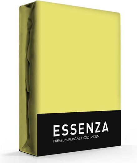 ESSENZA Premium Percale Hoeslaken Canary Yellow - 200x200 cm