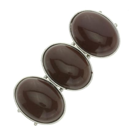 Behave - Elastische armband bruin ovaal - Statement retrostijl