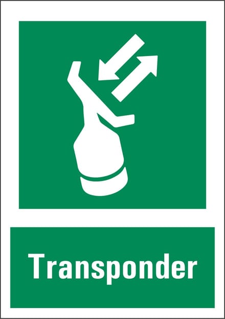 Transponder sticker met tekst 210 x 297 mm