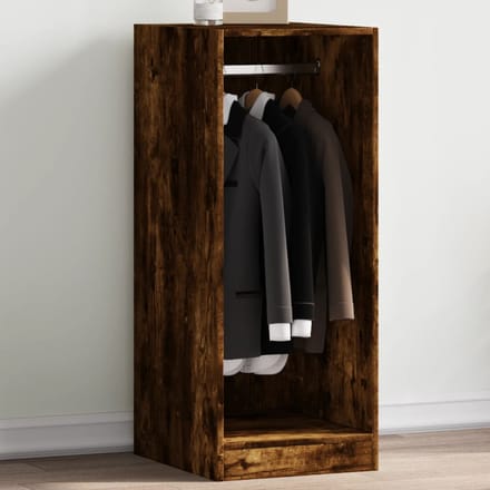 vidaXL - Kledingkast - 48x41x102 - cm - bewerkt - hout - gerookt - eikenkleurig