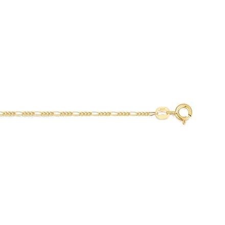 Twice As Nice Halsketting in 18kt verguld zilver, figaro 70cm