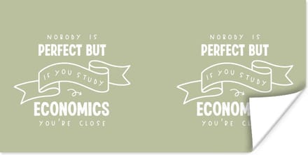 Poster Studeren - Studenten - School - Economie - Quote - 150x75 cm