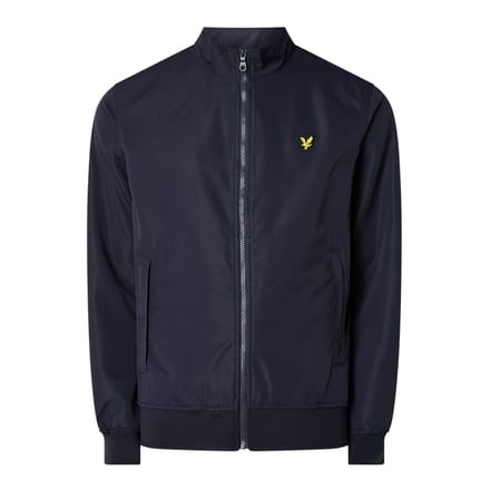 Lyle & Scott Outdoorjas Mesh Backed Funnel Neck Jacket Blauw