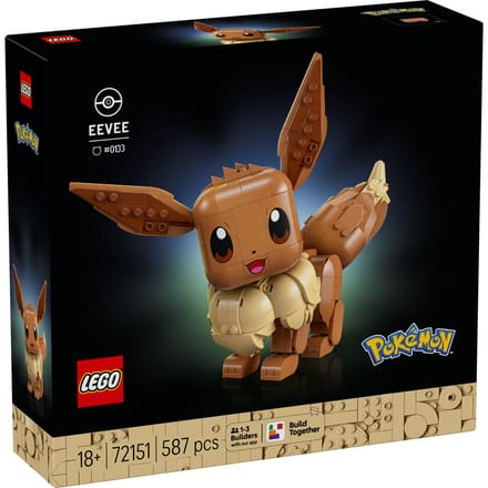 LEGO Pokémon 72151 Eevee Bouwset - Schattig en Interactief Constructiespeelgoed voor Kinderen en Fans