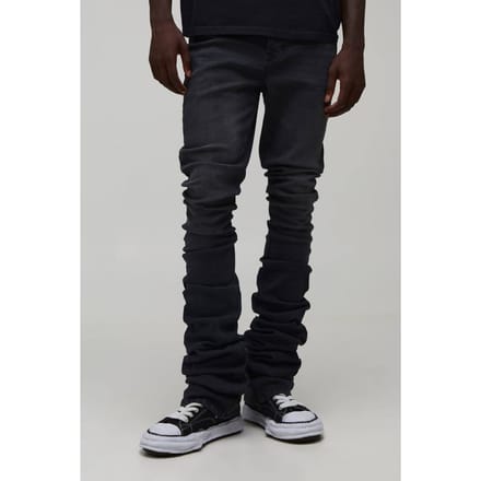 Skinny Flare Extreme Stacked Jeans | Charcoal | Size 52R
