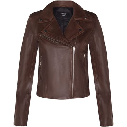 Dames klassiek leren Brando bikerjack-Loughton