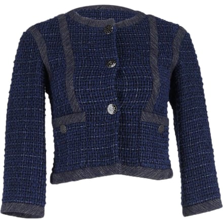 Chanel Avondjas in Marineblauwe Katoen