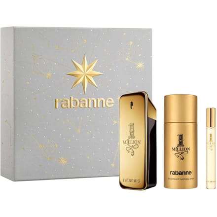 Parfumset voor Heren Paco Rabanne 1 MILLION 3 Onderdelen