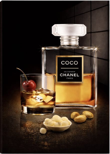 Coco chanel new style schilderij op plexiglas 60x90cm