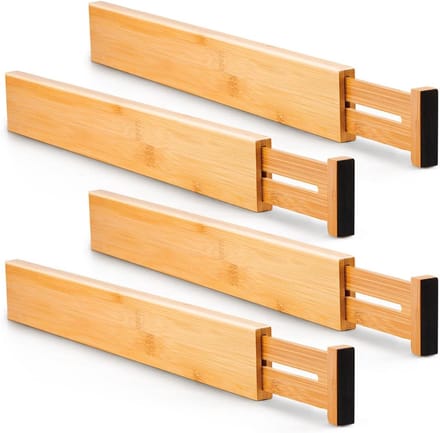 BOTC Ladeverdeler - Lade Organizer - Verstelbaar 43–56 cm - 4 Stuks - Bamboe