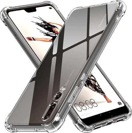 Techsuit Shockproof Silicone Back Cover hoesje voor Huawei P20 Pro - Transparant