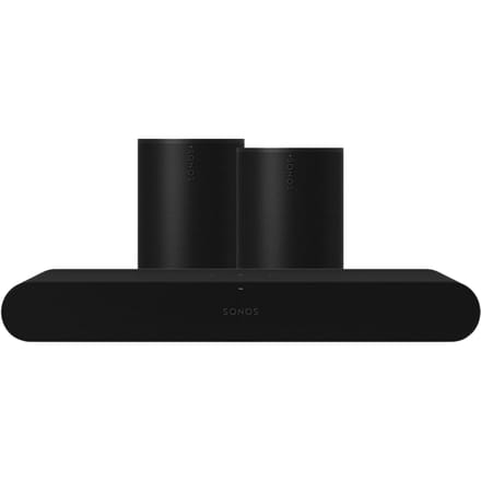 Sonos Ray Zwart + 2x Era 100 Zwart