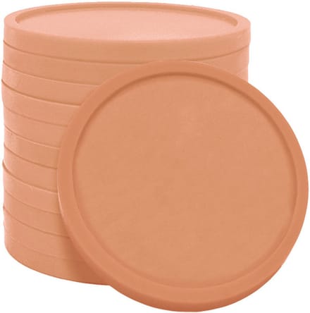 CombiCraft blanco gerecycled plastic munten 29mm pasteloranje - per 100 stuks