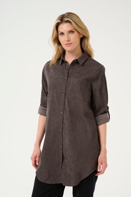 Overhemd met lang mouwen Loose fit Major Brown C. brown