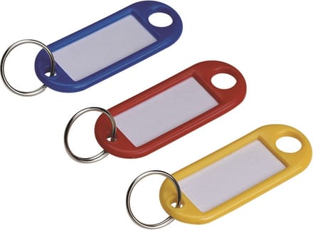 Beaumont Label Sleutelhanger nr10 - 32 mm - Transparant - (Doos van 100 stuks)