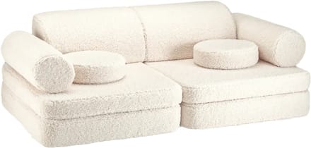 Wigiwama Teddy Settee - 136x78x46cm - Cream White