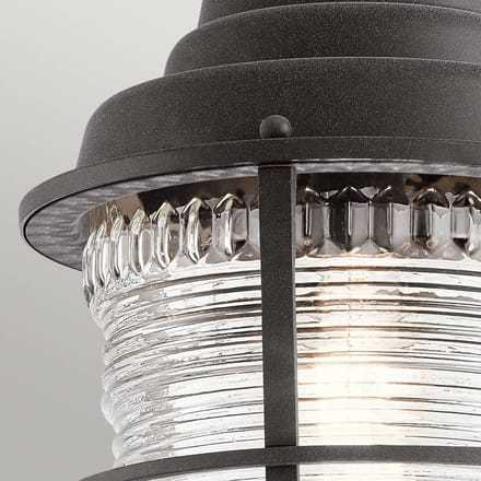 Kichler LED Buiten Hanglamp Chance Harbor | 1X E27 Max 60W | IP44 | Dimbaar | Weathered Zinc