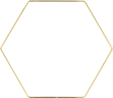 Gouden zeshoek 25x21,8 cm in metaal - Artemio