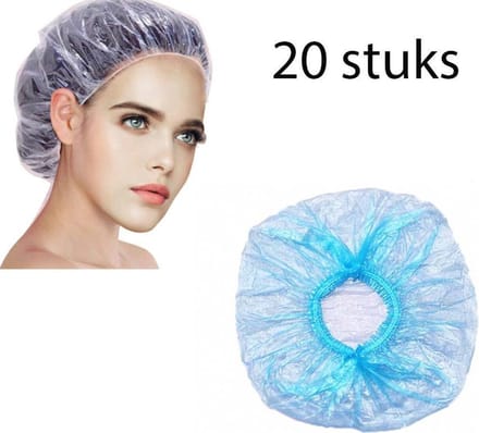 Jumada's 20 Stuks Wegwerp Blauwe Douchemutsen