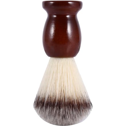 Blaireau de Rasage Professionnel pour Homme Nettoyage Facial Poils en Nylon et Manche en Bois Outil de Barbier white