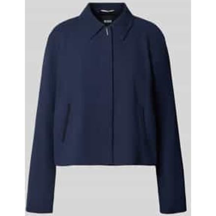 Regular fit korte blazer van pure viscose