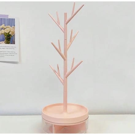 1 pièce Support d'exposition de rangement pour bijoux pour colliers, bracelets, boucles d'oreilles et bagues Rentrée scolaire 1PCS rose