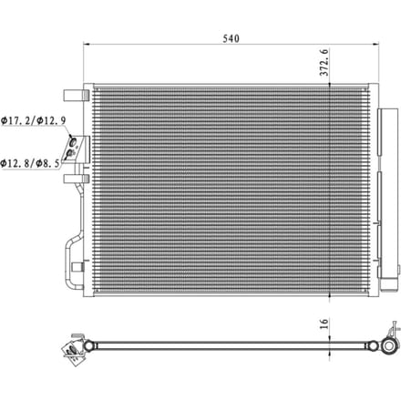 Condensor, airconditioning NRF 350501
