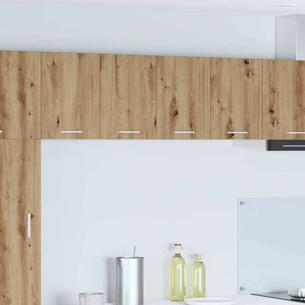 vidaXL - Hangkast - 2 - st - Ambachtelijke - Eik - en - Wit - Bewerkt - hout
