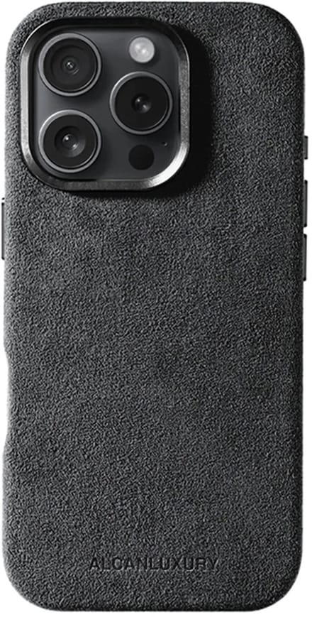 Alcanluxury Alcantara telefoonhoesje geschikt voor Apple iPhone 16 Pro Max - Space Grey
