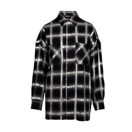 Amiri Glanzend Geruit Oversized Shirt - '10s