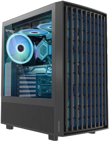 MODECOM BREEZE ARGB FLOW Serie - Midi Tower Behuizing - USB Type-C - Zwart - Gehard Glas