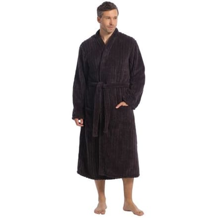 Ten Cate Basics badjas teddy stripe voor Heren | Maat M