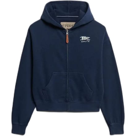 Superdry Heritage Hamptons Zip Hoodie Blauw Grootte: 38