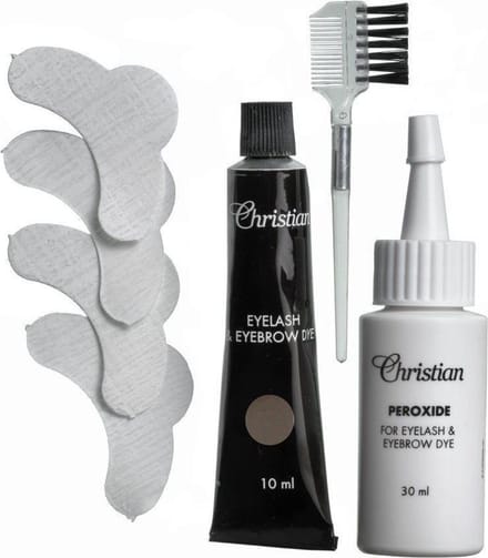 Christian Faye Wenkbrauw- en wimperverfkit - Donkerbruin