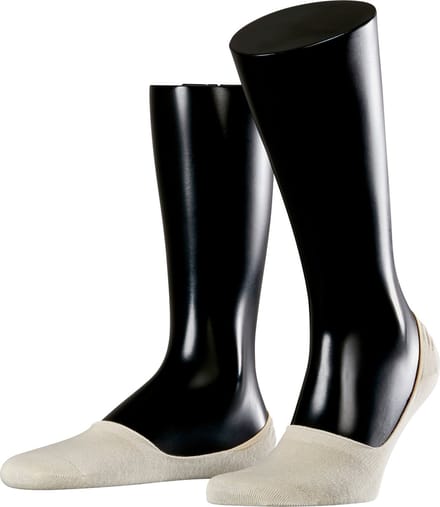 Esprit Basic Uni 2-Pack onzichtbar eenkleurig katoen multipack footies heren beige - maat 43-46