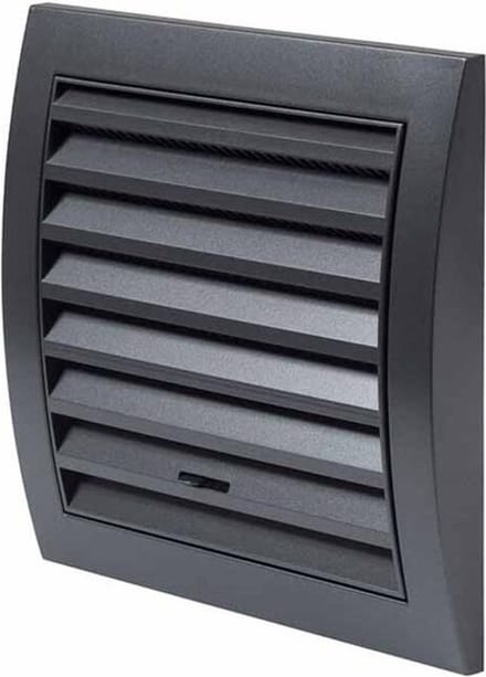 Muurrooster regelbaar 150x150 mm antraciet - N10RA