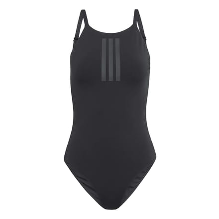 Adidas Sportswear Iconisea Geribbeld Badpak Met Cups En Dunne Bandjes - Dames - Bruin