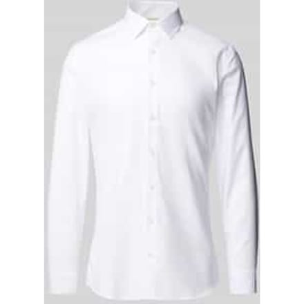 OLYMP No. Six super slim fit overhemd - wit twill - Strijkvriendelijk - Boordmaat: 39