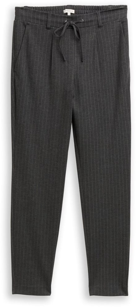 Tom Tailor - Loose fit broek met krijtstreep - Maat 36/30 - grey white pinstripe