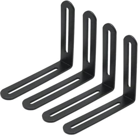 Set van 4 roestvrijstalen L-vormige beugels voor meubelmontage