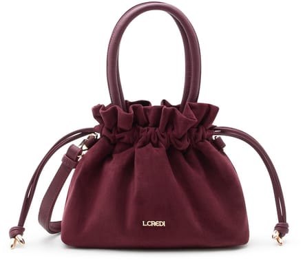 L.CREDI handtas schoudertas Sopherl Hobo Bag Cherry Shade wijnrood