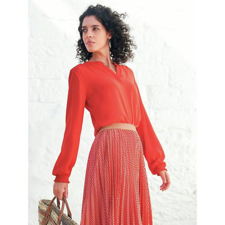 Blouse Van Peter Hahn rood