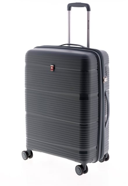 Gladiator Bionic Middelgrote Koffer - 65 cm - 70/80 liter - Expandable - TSA slot - Grijsgroen
