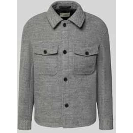 Regular fit overhemdjack met wol Model 'MITCH'